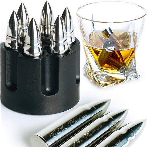 Whiskey Stone Bullets Set - Stainless Steel Bullet Shaped Whiskey Ston —  CHIMIYA