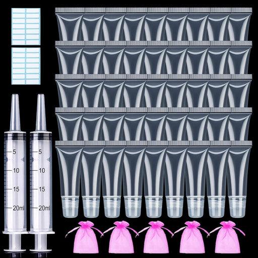 AMORIX 50PCS 15ml Lip Gloss Tubes Clear Lip Gloss Containers Empty