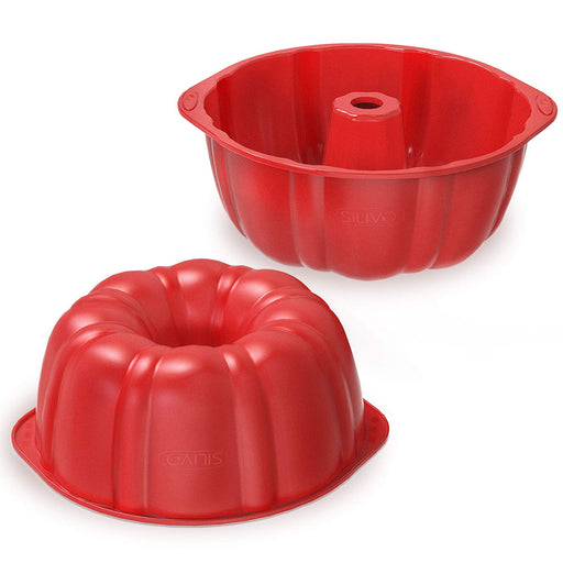 SILIVO 9.5 inch Round Cake Pans (2 Pack) - Silicone Cake Molds for Baking,  Nonstick Baking Pans for Layer Cake, Cheese Cake and Chocolate Cake - 9.5