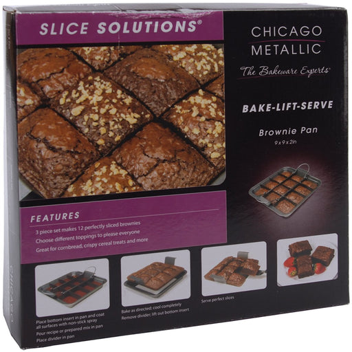 Chicago Metallic Slice Solutions Brownie Pan - Kitchen & Company