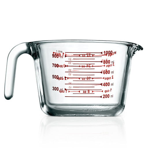 Crystalia Glass Liquid Measuring Cup, Large Measuring Pitcher, Angled —  CHIMIYA