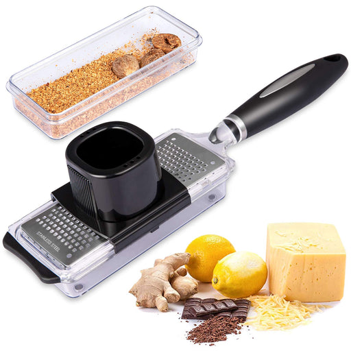 Moha Rotating Ginger Grater, 4-Inch, Black — CHIMIYA