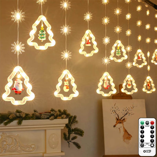 Christmas Window Curtain Hanging Lights: 11FT Led Fairy String Twinkle —  CHIMIYA