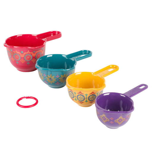 The Pioneer Woman Playful Posy Embossed Measuring Cups Stainless Steel