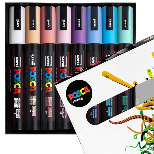 15 Posca Paint Markers, 5M Medium Posca Markers Set with Reversible Tips of  Acrylic Paint Pens | Posca Pens for Art Supplies, Fabric Paint, Fabric