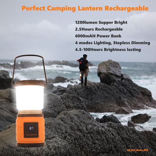 LE LED Camping Lantern Rechargeable, 600LM, Detachable Flashlight, Perfect Lantern  Flashlight for Hurricane Emergency, Hiking, Fishing and More, USB Cable and  Car Charger Included