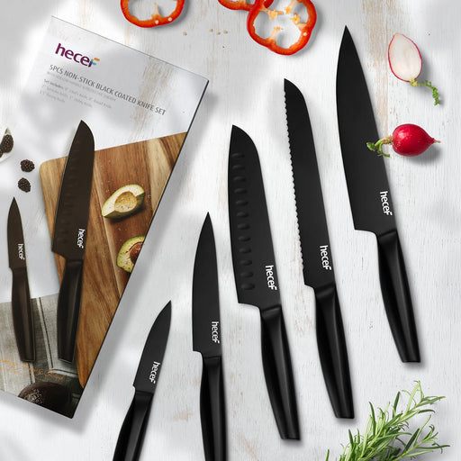 Hecef 5PCS Kitchen Knife Set Retro/ Vintage Style Professional