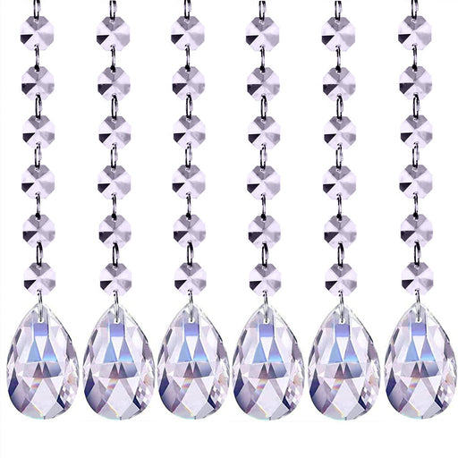  Jishi 33ft Crystal Garland Strands, String of Beads w/Crystal  Teardrop Prism Pendant, Hanging Crystals for Decoration for Centerpieces,  Chandeliers, Christmas Tree, Clear Acrylic Diamond Beaded Chains : Home &  Kitchen