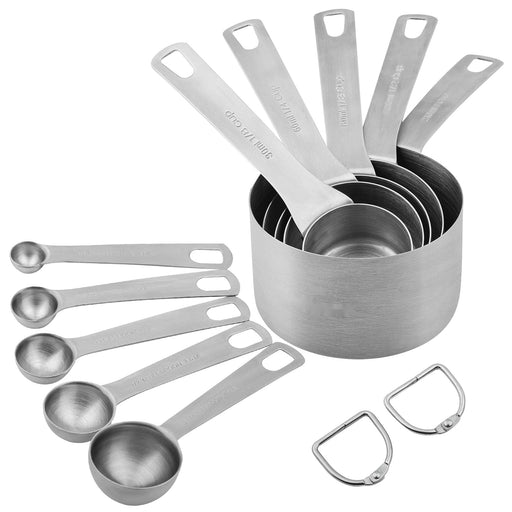 13 Piece Measuring Cups and Measuring Spoons Set, Stainless Steel 7 Me —  CHIMIYA