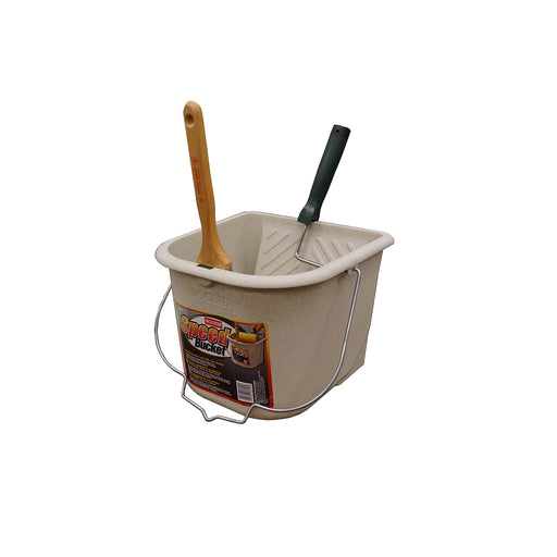 Housoutil White Plastic Bucket with Handle and Lid Small Paint Pail 1. —  CHIMIYA