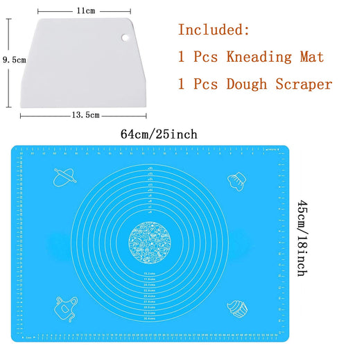 29/40/50/64cm Silicone Baking Mat Sheet with Scale Pastry Rolling