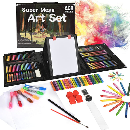 Art Supplies, 272 Pack Art Set Drawing Kit for Girls Boys Teens Artist, Deluxe Gift Art Box with Trifold Easel, Origami Paper, Coloring Book