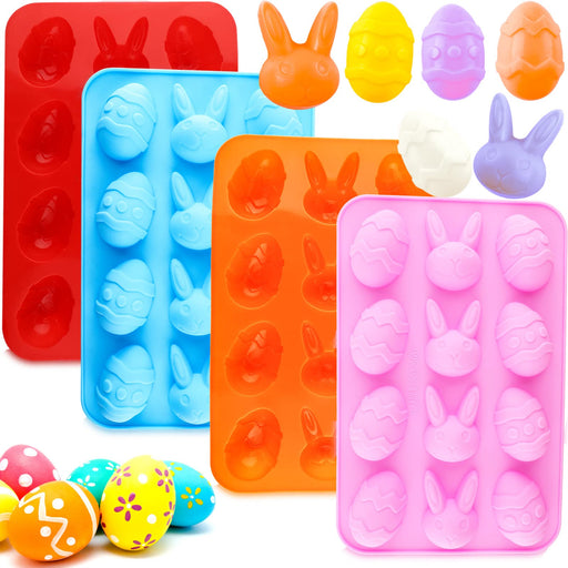 Megrocle 8 Cavity Silicone Egg Molds Set of 2, Food Grade Silicone