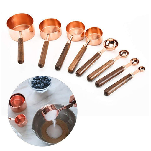 Stainless Steel Measuring Cups and Spoons Set of 10 Piece, Nesting Metal  Measuring Cups Set with Soft Touch Silicone Handles for Dry and Liquid