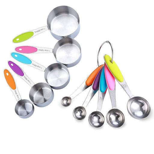 TILUCK Stainless Steel Measuring Cups & Spoons Set Cups and