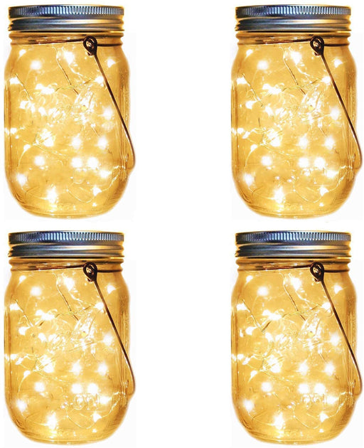 Decorman Solar Mason Jar Lights, 12 Pack 30 LED Fairy Star Firefly String  Lids Lights with 12 Hangers for Patio Yard Garden Party Wedding Christmas  Decoration(Jars Not Included) (12 Pack, Colorful) 