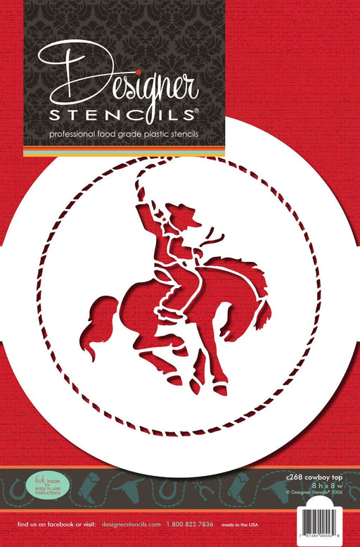  Designer Stencils French Medallion Cake Stencil Top (8),  Beige/semi-transparent: Food Decorating Stencils: Home & Kitchen