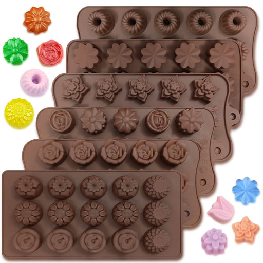  Candy Chocolate Molds Silicone, Non-stick Animal Jello Molds,  Crayon Mold, Silicone Baking Mold - BPA Free, Forest Theme with Different  Animals, including Dinosaurs, Bear, Lion and Butterfly, Set of 6 