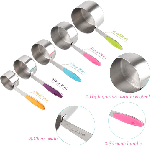 Rainbow Metal Measuring Cups and Spoons Set (9 Piece, Titanium-Coated —  CHIMIYA