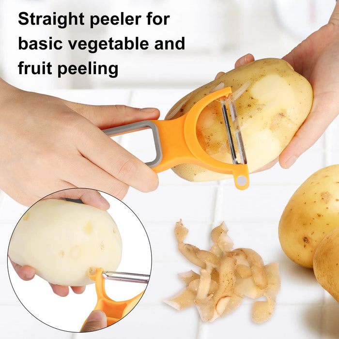 All Purpose Design 3 Pack Vegetable Peeler Potato Peelers Apple Peeler Carrot Noodle Peeler Fruit Peeler Serrated Peeler Julienne