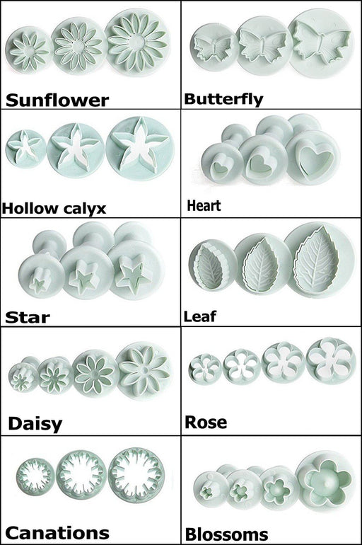 Sunflower Fondant Cutter Flower Molds for Fondant 4PC