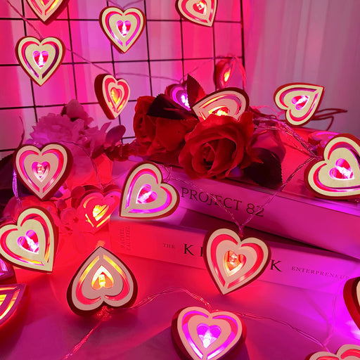  LEBERY Valentines Day Decorations String Lights - 14.5ft 40LED  Heart Shape Fairy String Lights, 8 Modes Battery Operated Romantic Heart  Lights for Valentines Day Decor for Indoor Outdoor Home Wedding 