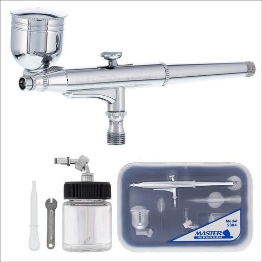 Master Airbrush High Precision G48 Dual-Action Gravity Feed Airbrush, 0.2  mm Tip, Small 1/16 oz Cup, Air Control