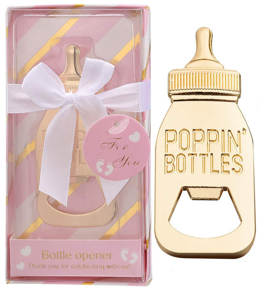 2 7/8x 1 1/2 Gold It's a Boy Bottle Opener Favor - Pack of 12 - CB  Flowers & Crafts