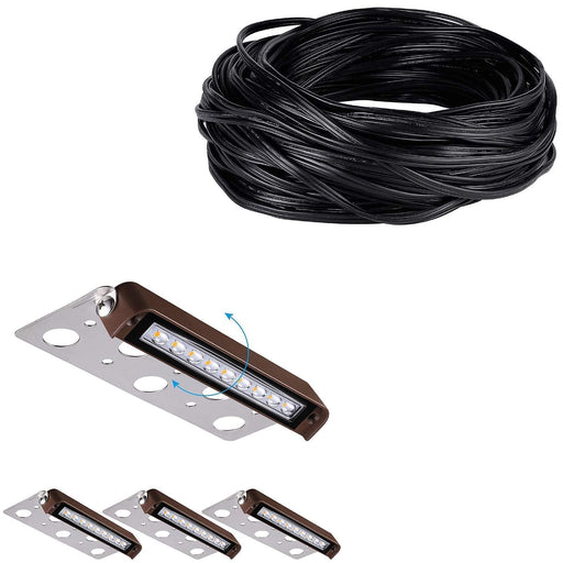 LEONLITE 7 Inch Hardscape Paver Light Bundle 100ft 16/2 Cable, 8