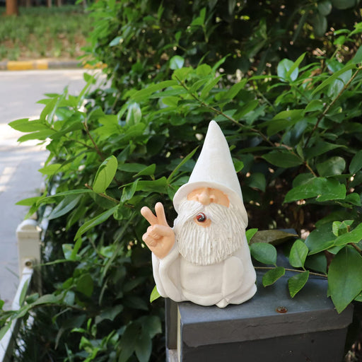 Home 'n s Whimsical Gnome Flipping Off Middle Finger Mini Statue