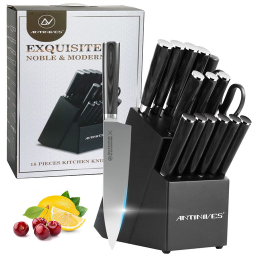 ROMANTICIST Kitchen Knife Set with Block - 8PCS High Carbon Stainless —  CHIMIYA