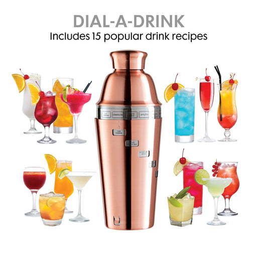 OGGI Groove Insulated Cocktail Shaker-17oz Double Wall Vacuum Insulated  Stainless Steel Shaker, Tritan Lid has Built In Strainer, Ideal Cocktail