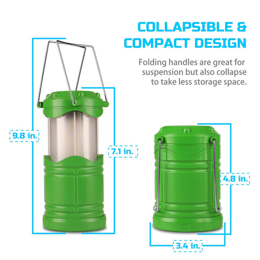 Lichamp 2 Pack LED Camping Lanterns, Battery Powered Lantern Flashlight COB  Camp Light for Power Outages, Camping Supplies and Home Hurricane