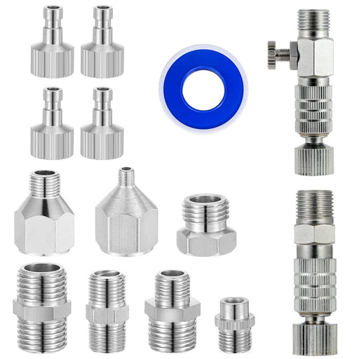 16PCS Airbrush Adapter Set Includes 12PCS Airbrush Adapter Kit Fitting —  CHIMIYA