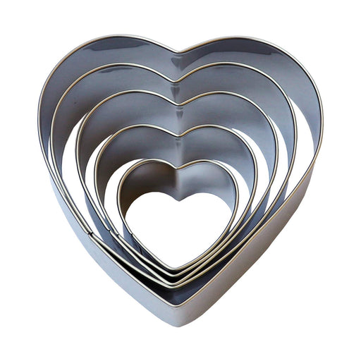 Valentine's Day Cookie Cutter Mold Set,5 Different Size Heart