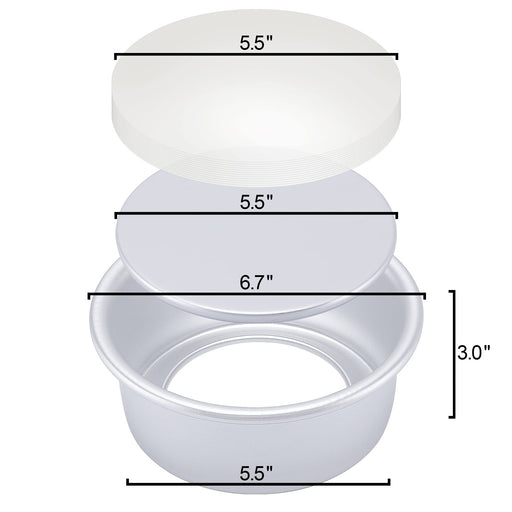 4.5 Inch Cake Pan, Nonstick Stainless Steel Mini Round Cake Pans Tin, Small  Size for Baking Smash Cakes/Cheesecake, Stainless Steel Core & Non-toxic