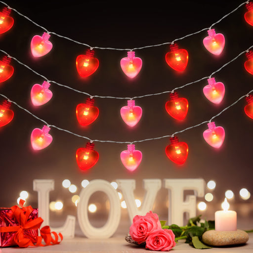 Timer] Mosoan 10FT 30 LED Valentines Day Decor String Lights, 8