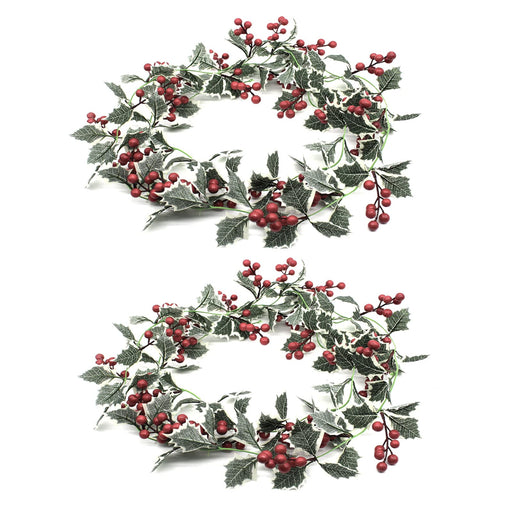 DR.DUDU 24 Pack Christmas Red Berries Stems for Christmas Tree