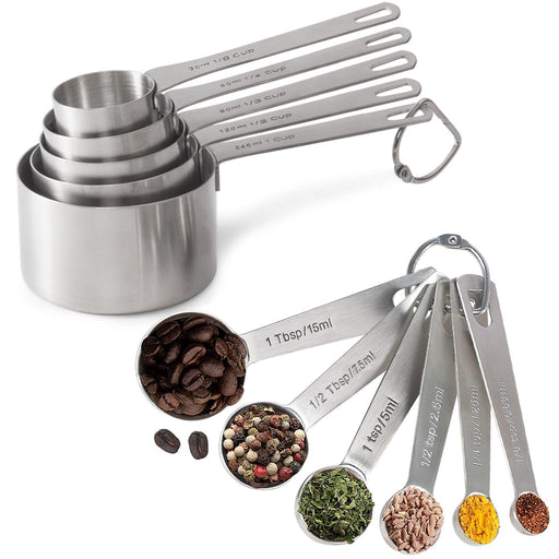 Rainbow Metal Measuring Cups and Spoons Set (9 Piece, Titanium-Coated —  CHIMIYA