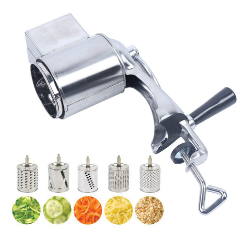 Cheese Grater with Handle, Rotary Cheese Grater with 3 Drum Blades, Ch —  CHIMIYA