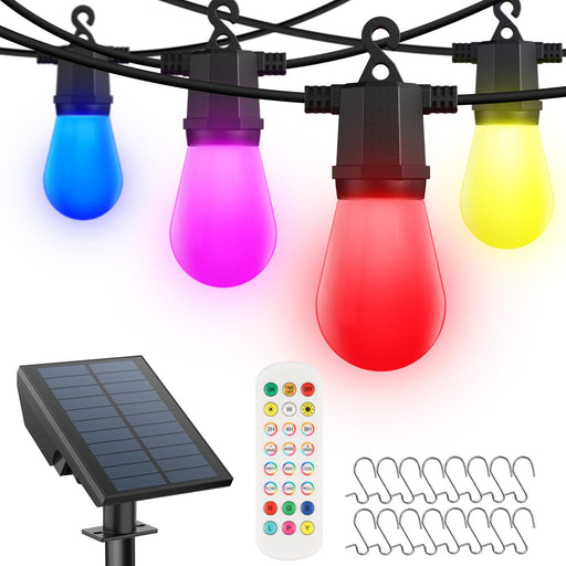 UPOOM Solar Lights Outdoor, 50 LED 7M/24Ft Solar String Lights Waterproof 8  Modes Indoor/Outdoor Fairy Lights for Garden, Patio, Yard, Home, Party