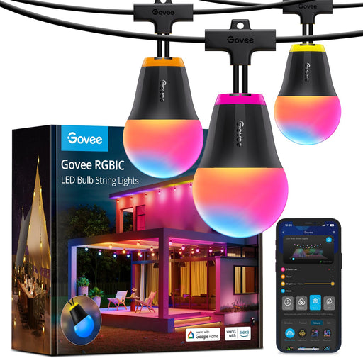 Govee 50ft Outdoor Ground Lights Bundle with Govee 169ft Bluetooth Meat  Thermometer for Outdoor Balcony, Backyard, Party