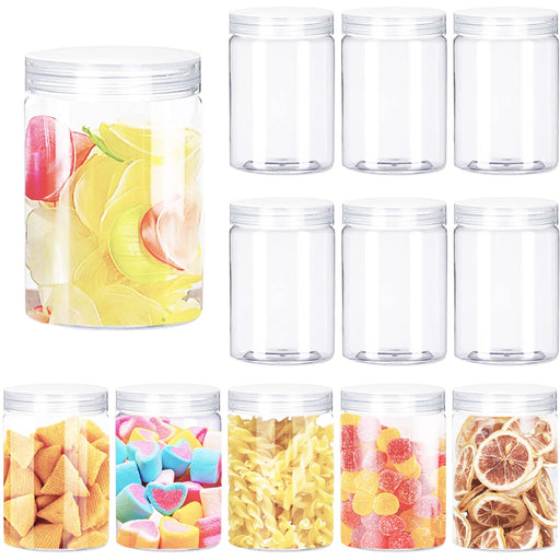 20 Pcs 2 Oz Clear Plastic Round Slime Containers,Plastic Storage Jars —  CHIMIYA