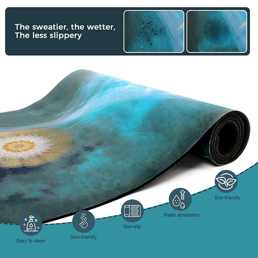 POPFLEX Vegan Suede Yoga Mat With Strap Included - Ultra Starry