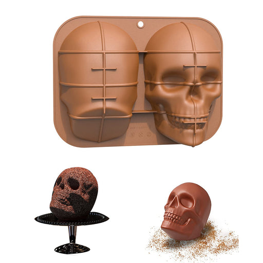 Pirate Skull Cake Pan Silicone Mold 6 Cavities Skull 3d - Temu