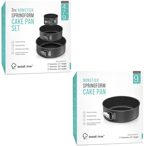 Alpine Cuisine Spring Form Pan Cake Mold 3-Piece Set