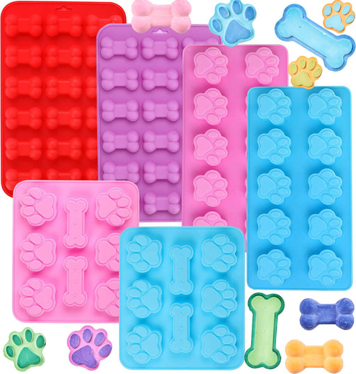 5 Pieces Dog Biscuit Baking Mold Dog Treats Silicone Mold Baking Mat Dog  Biscuit Cutter Ice Cube Trays To Make Gumdrop Jelly Cake Muffin Cupcake