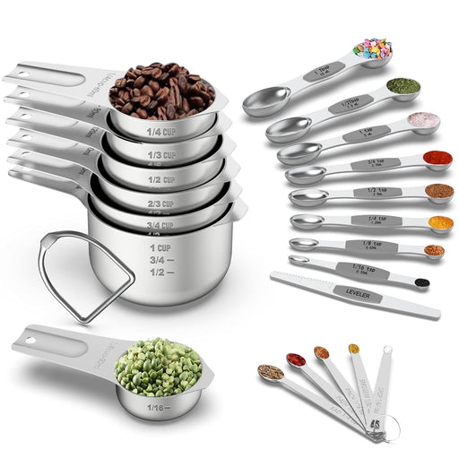 EDELIN Magnetic Measuring Cups and Spoons Set, Stainless Steel 7 cup a —  CHIMIYA