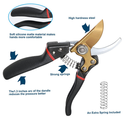 Jardineer Grass Shears Handheld, Razorsharp Hand Grass Clippers, Non-Slip  Grass Clippers & Shears, Grass Shears Manual for Lawn, Hand Shears and