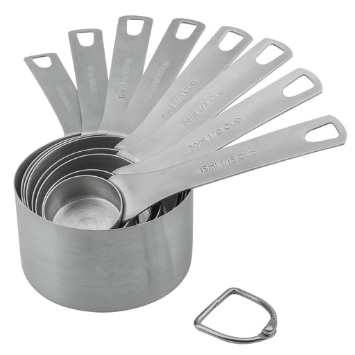  Viwehots Measuring Cups Set 17, Stainless Steel Measuring Cups  and Spoons Set, 18/8 (304) Measuring Cups Spoons, Heavy Duty 7 Measuring  cups and 9 Measuring Spoons 1 Leveler for Baking and Kitchen: Home & Kitchen